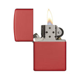 Zippo Metal Windproof Lighter |  Red Matte